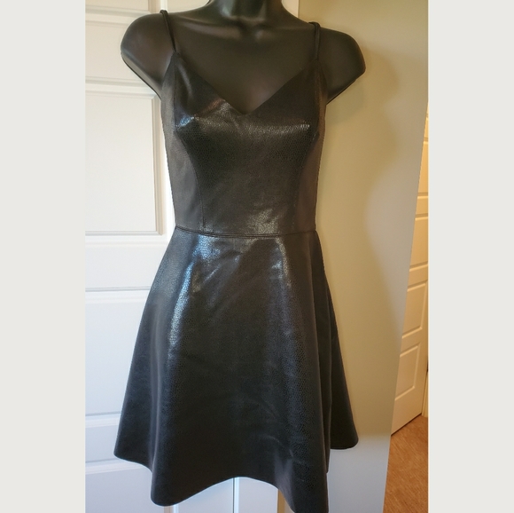 Design Lab Lord & Taylor Dresses & Skirts - Little Black Dress Faux Leather